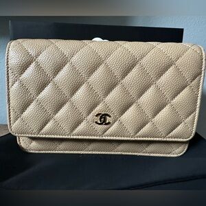 BN Chanel Classic WOC Caviar Biege Claire 2024